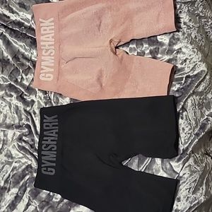 2 gymshark biker shorts